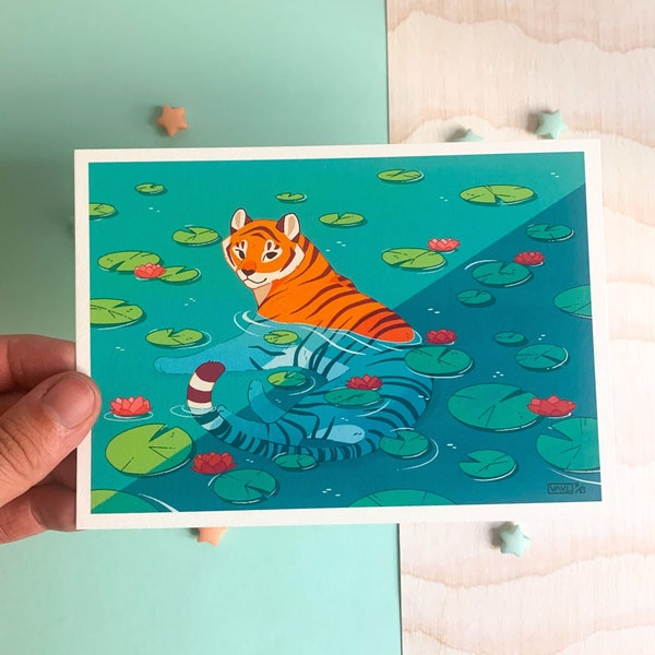 Tiger Pond Giclée Print