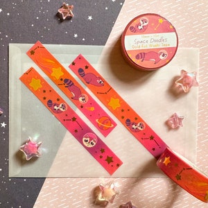 Space Doodles washitape met goudfolie