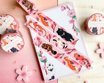 Cherry Blossom Animals Washi Tape