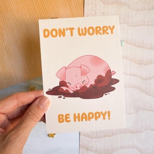 Carte postale Ne vous inquiétez pas, le cochon