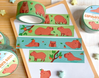 Capybara Bath Washi Tape