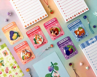 Fruity Friends: Complete Set! Pin and Magnet