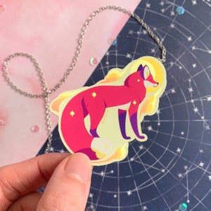 Vulpecula kleiner Fuchs matt Metallic Sticker