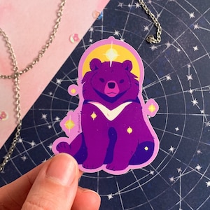 Ursa Minor Bear Matte Metallic Sticker