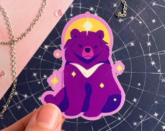 Ursa Minor Bear Matte Metallic Sticker