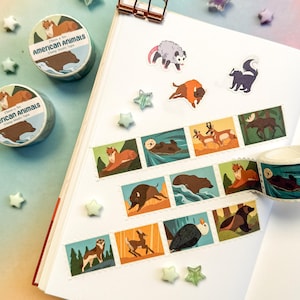 Washitape met Amerikaanse dierenstempel
