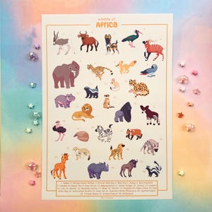 Póster de animales africanos