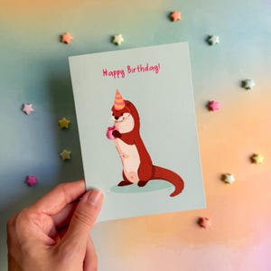 Tarjeta de cumpleaños de nutria
