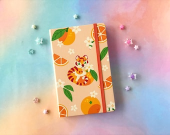 Orange Tiger Blank Notebook