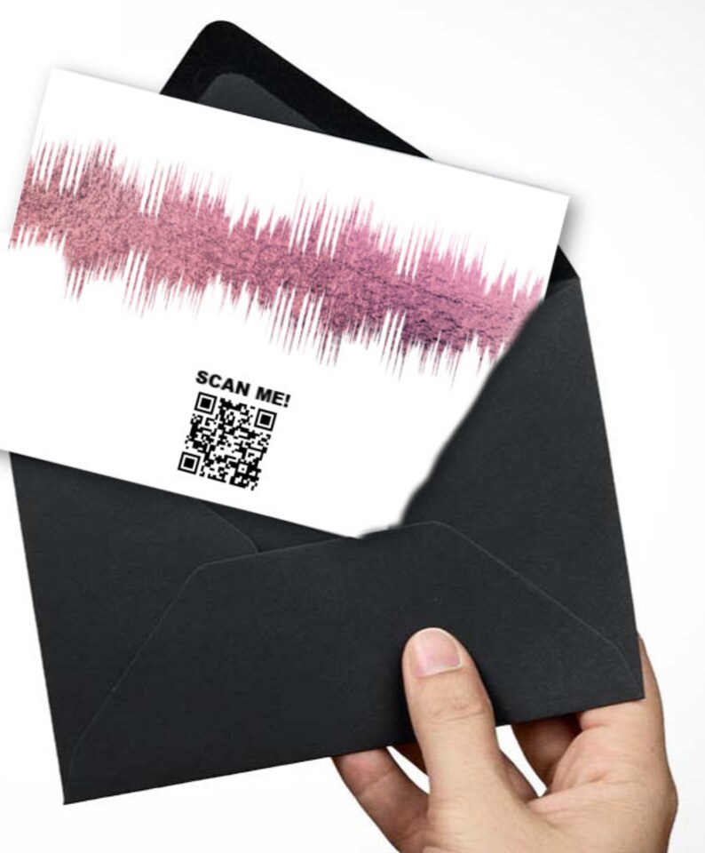 QR Code Greeting Card Add Music with this Printable Etsy