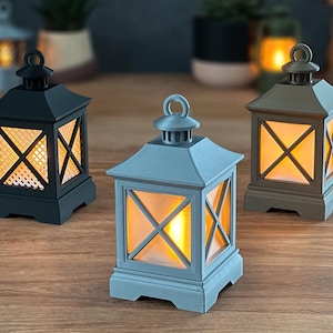 Klassische Box-Laterne - Minimalistischer LED-Teelichthalter