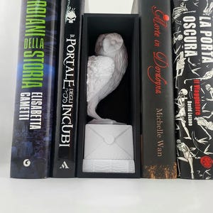Owl on Books with Letter 3D Book Nook – Whimsical & Magical Shelf Decor