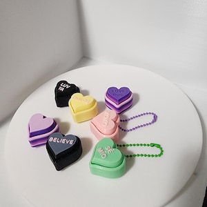 3D Printed Heart Keychain Clicker – Valentine’s Day Fidget Gift