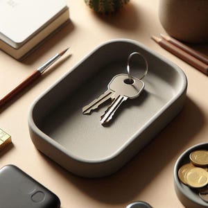 Bandeja minimalista para llaves pequeñas: elegante y funcional para guardar todo.