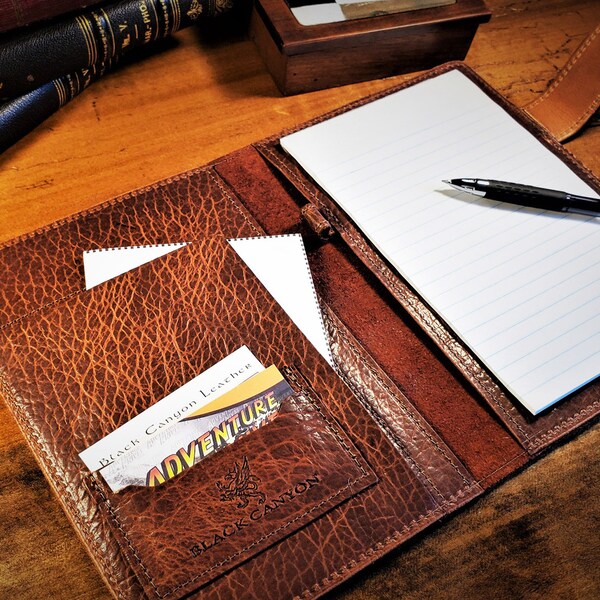 Leather Pad Folio Etsy