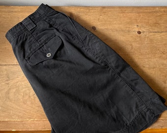 1990s Black Pleated Jorts | Vintage Minimal Shorts