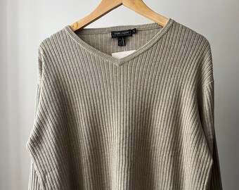 1990s Thick Cotton Oatmeal Long Sleeve Knit