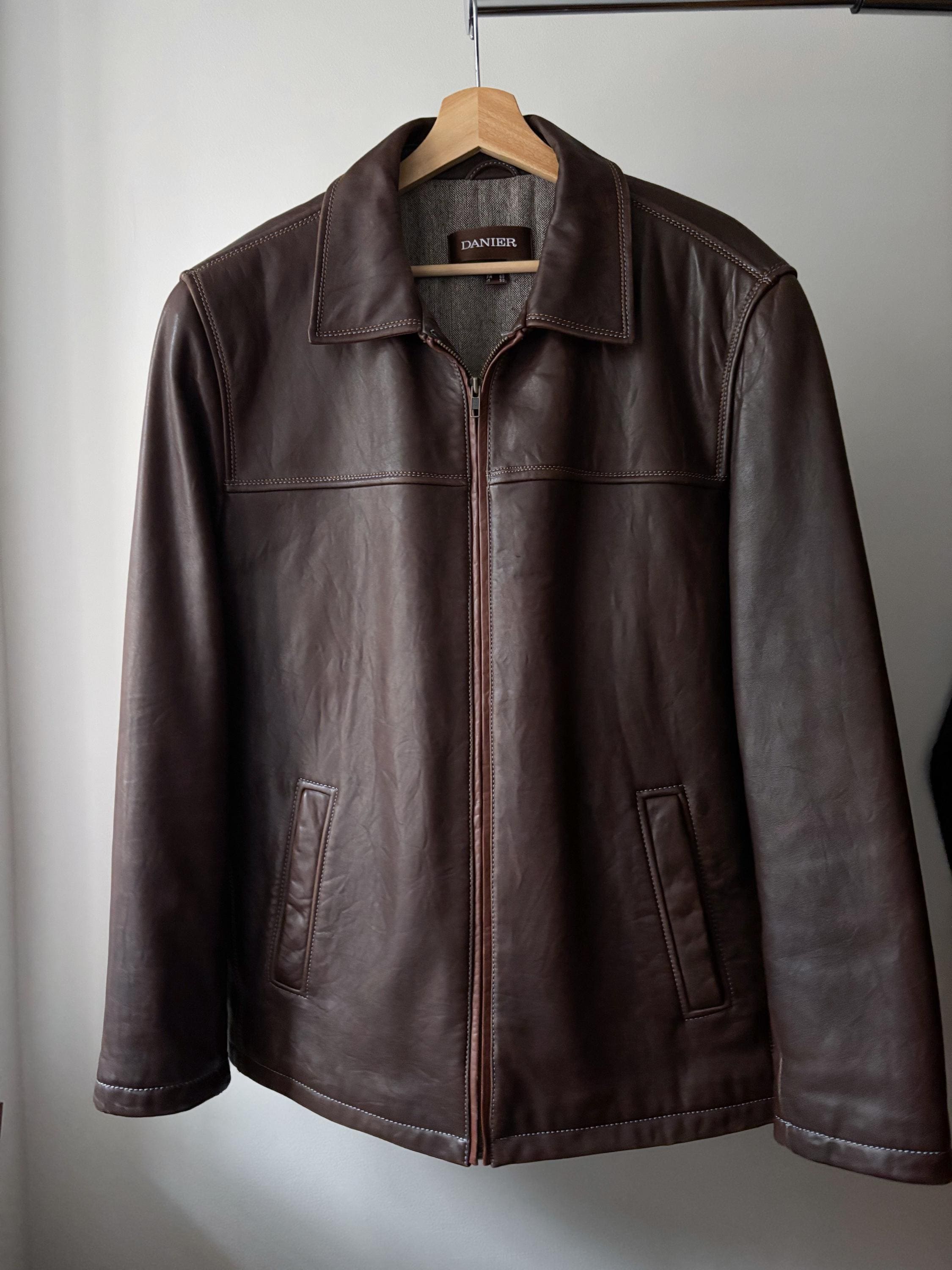 Y2k Leather Jacket - Etsy Canada