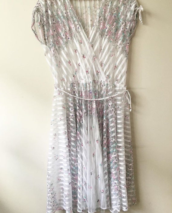 1970s sheer wrap dress