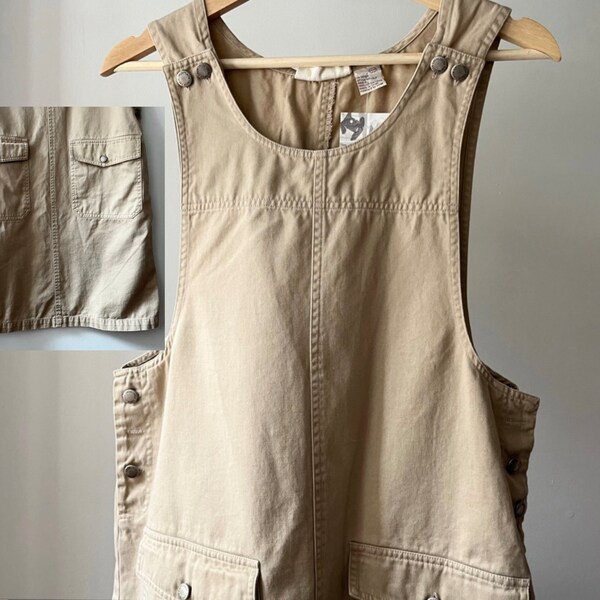 1990s Overall Dress | Vintage Denim Mini Dress
