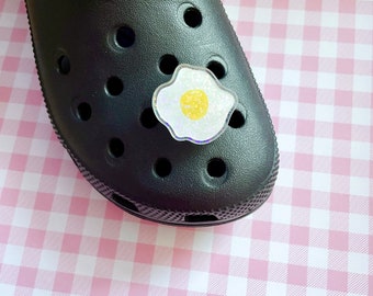 Egg Shoe Charm | Kawaii Cute Cartoon Breakfast Clog Sandal Accessory