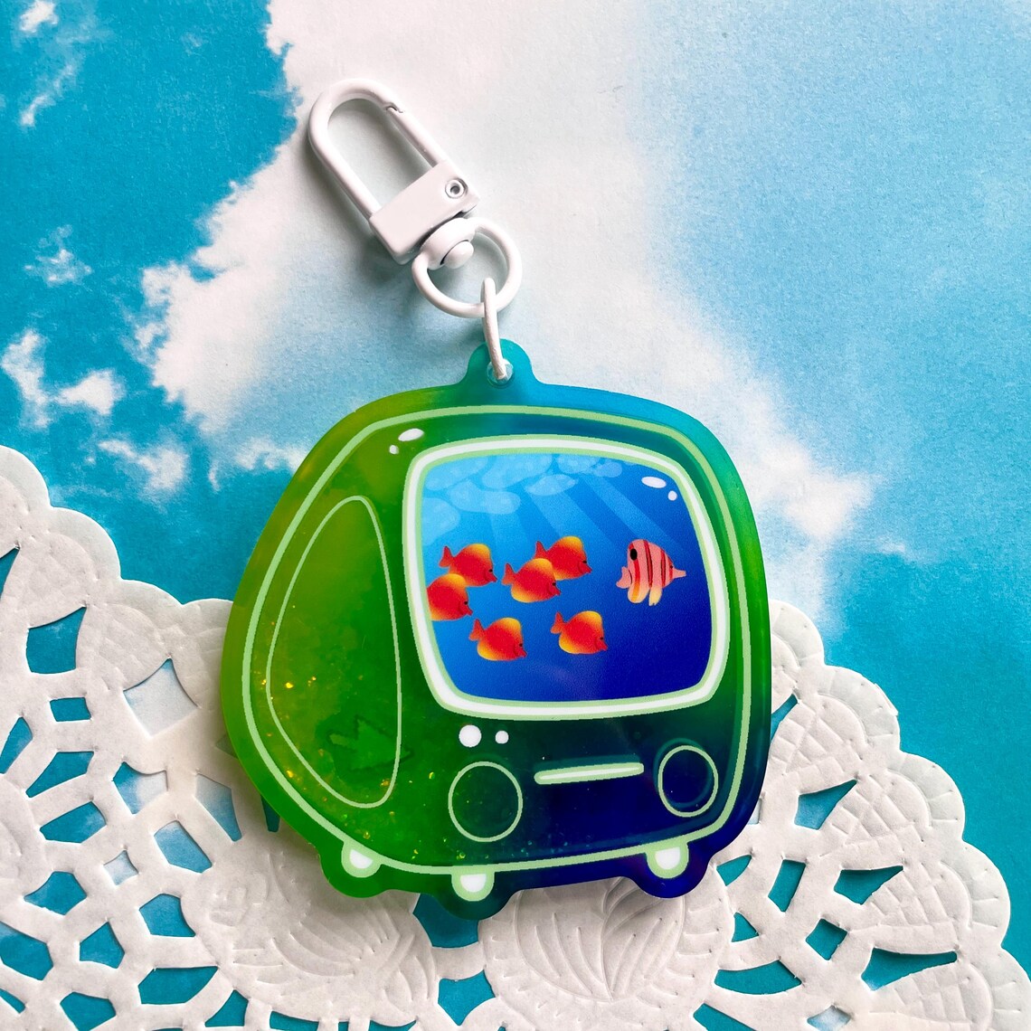 Frutiger Aero PC Liquid Glitter Keychain | Nostalgic Windows XP ...