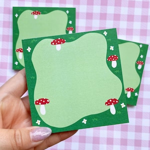 Blocco note "Funghi della foresta" / Fogli per scrapbooking e corrispondenza / Cancelleria Cottagecore / Carta per appunti decorativa / Fogli per appunti strappabili