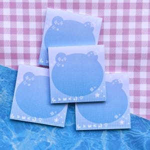 Bloc de notas Cyber Bear / Hojas de notas para álbumes de recortes y amigos por correspondencia / Papelería kawaii / Papel de notas decorativo lindo / Shoujo Anime Manga Heisei Retro