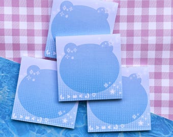 Bloco de Notas Cyber Bear: Papelaria Kawaii para Diário