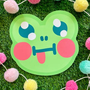 Alfombrilla de ratón con forma de rana traviesa / Accesorio de escritorio kawaii con forma de animal