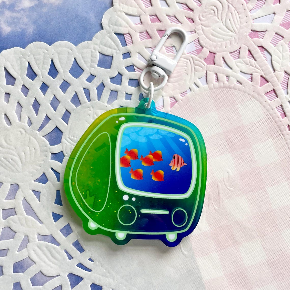 Frutiger Aero PC Liquid Glitter Keychain | Nostalgic Windows XP ...