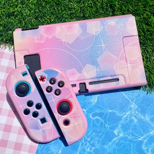 Pastel Shoujo Hard Nintendo Switch Case | Purple Sparkle Gaming Console Cover