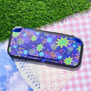 Custodia per Nintendo Switch Lite con motivo Retro Arcade Carpet / Cover in TPU morbido per la console