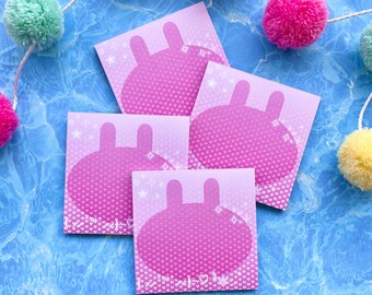 Bloco de notas Cyber Bunny: papel para scrapbooking kawaii