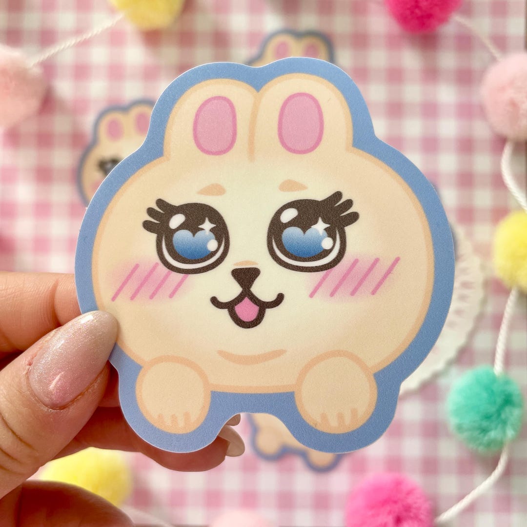 Bunny Sticker | Matte Vinyl Rabbit Decal UV and Outdoor Safe - Etsy