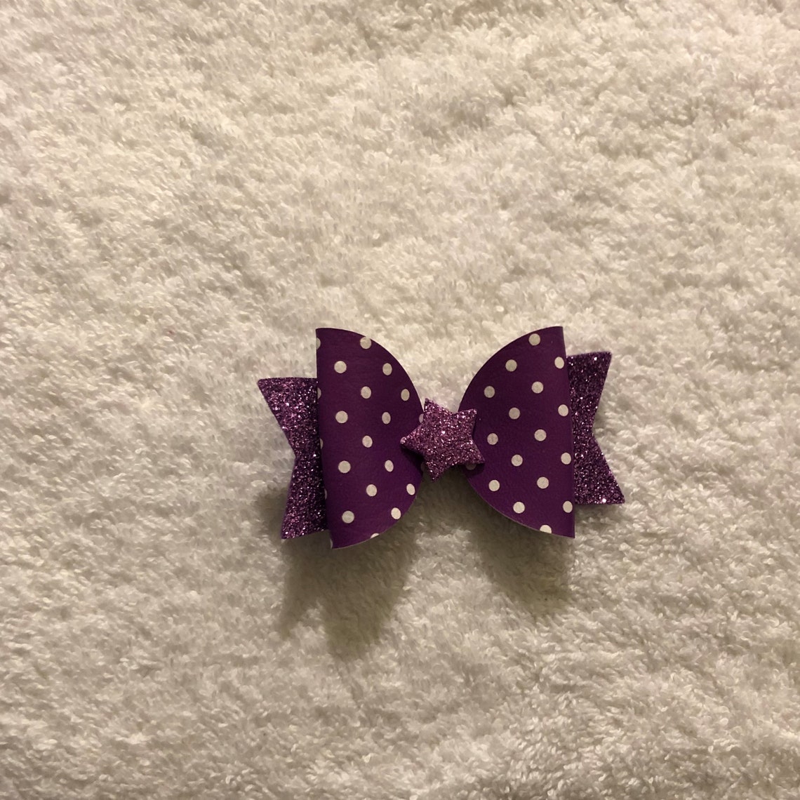 Faux Leather and Glitter Vinyl Hair Bow Etsy