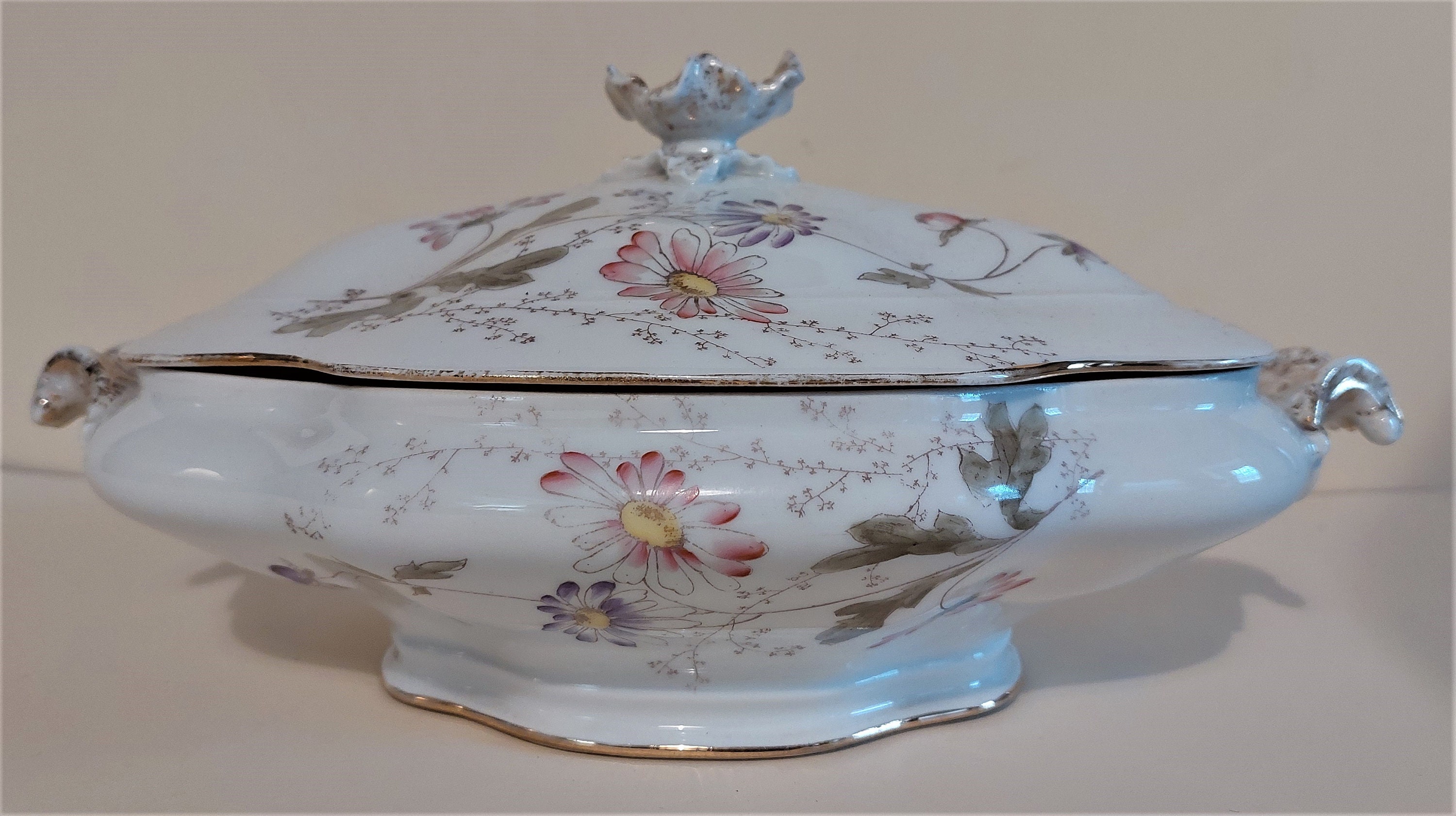 Porcelaine Antique Français Tureen de Paris