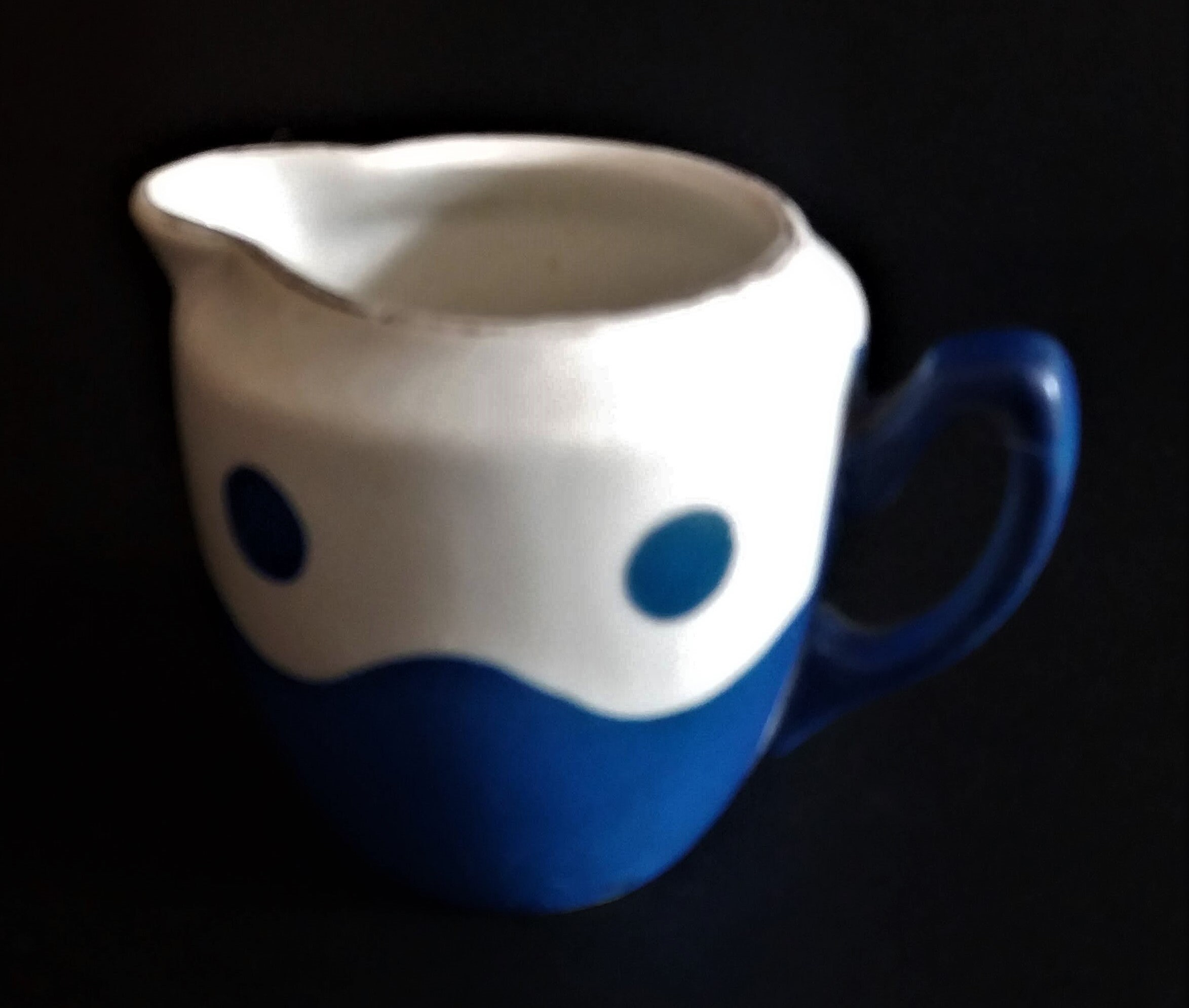 Pot de Crème Français Majolica Antique Sarreguemines & Digoin