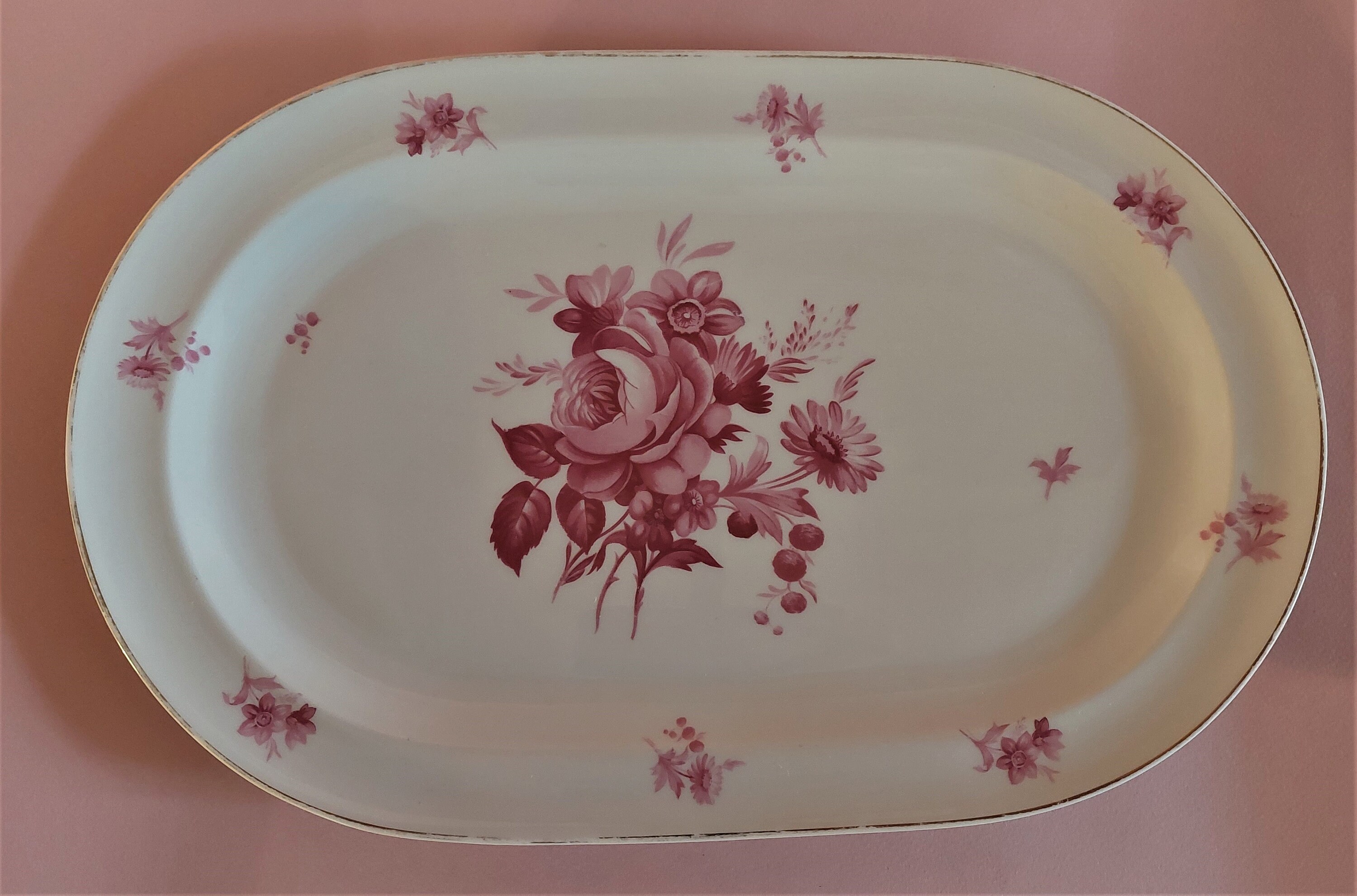 Plat de Service Ovale Porcelaine Limoges