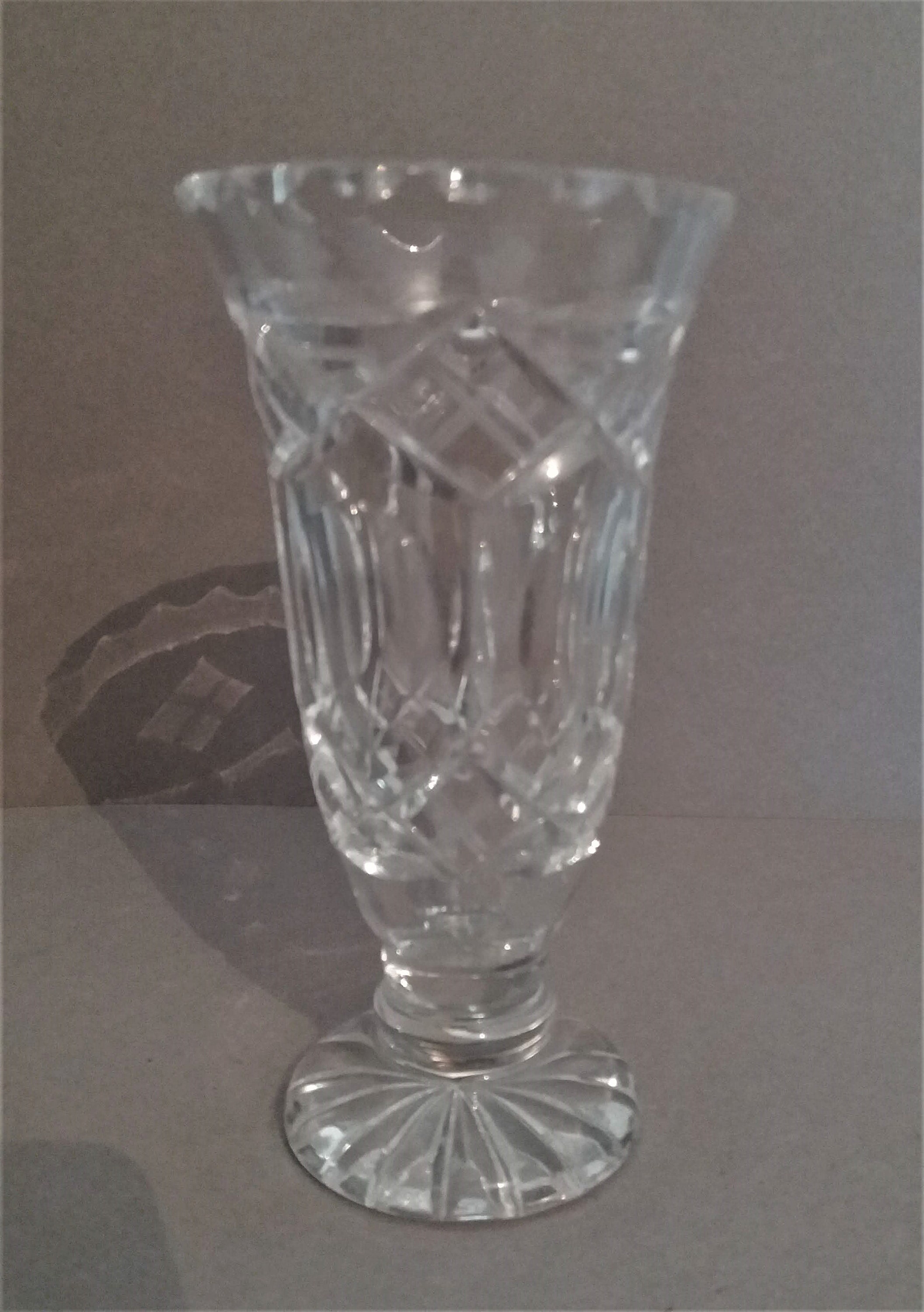 Vintage Français Petit Vase Taillé en Cristal