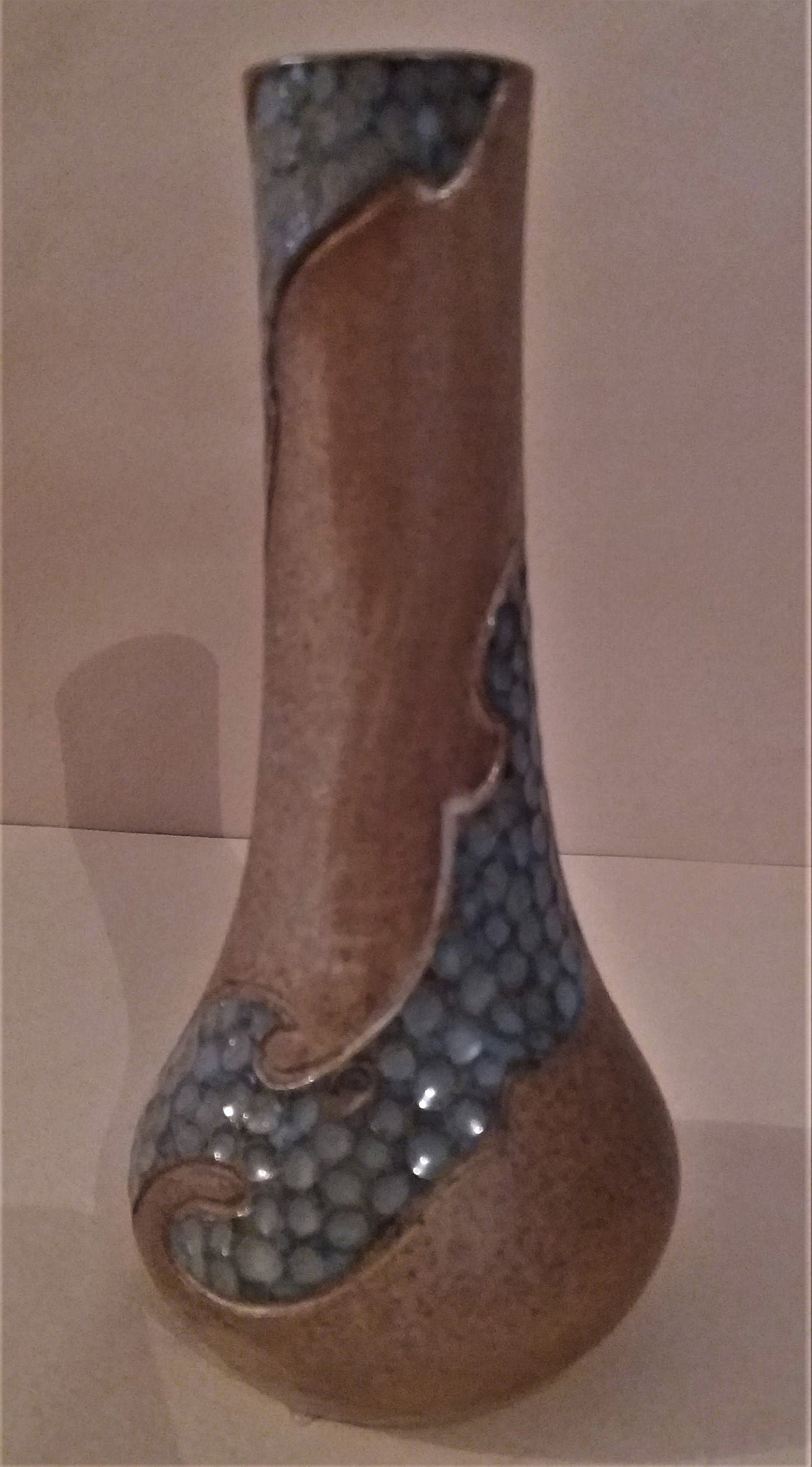 Vase Français de Grès Vintage Signé 5B