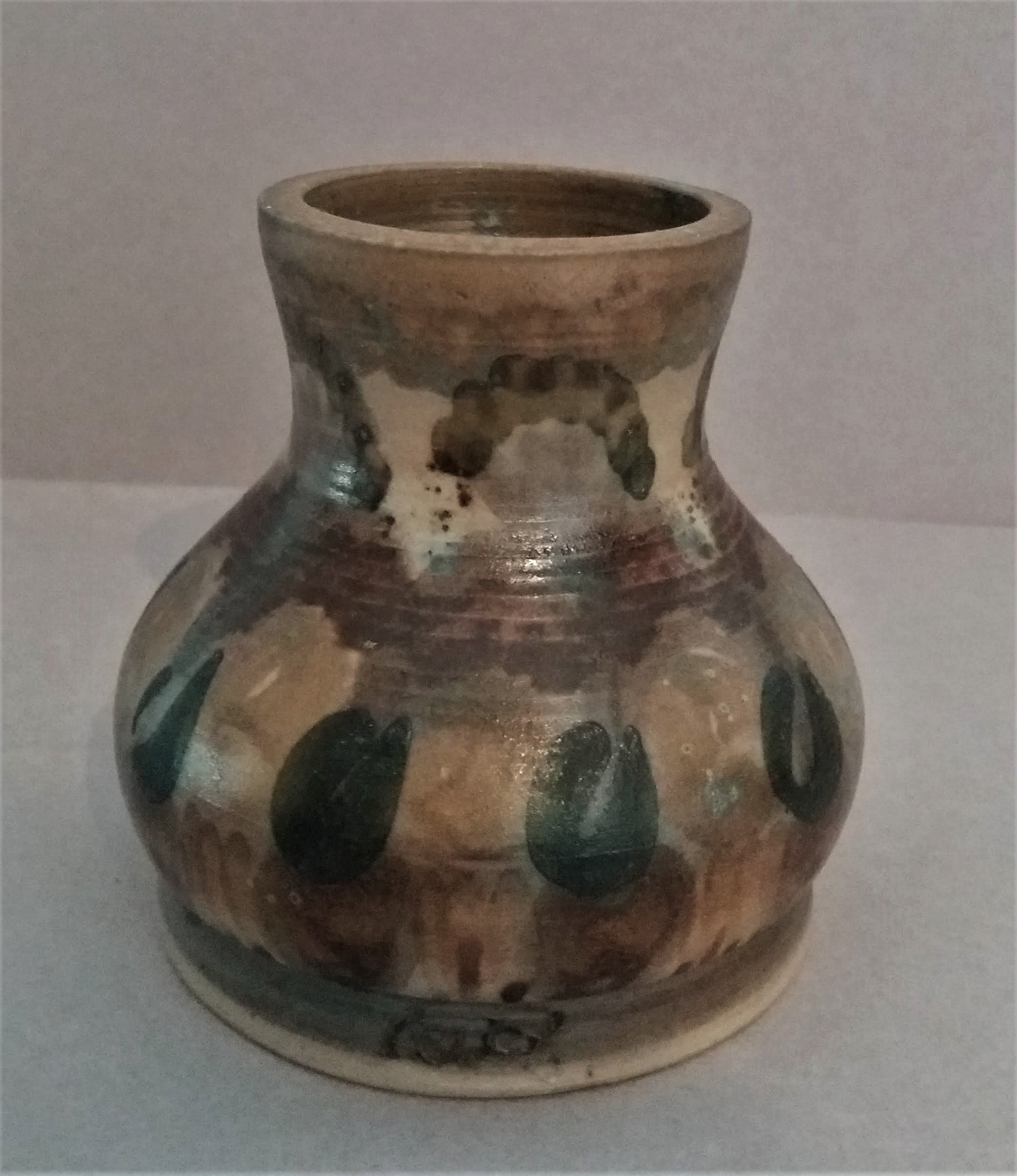 Vase Vintage Français en Grès Signé Courjault