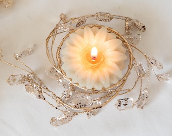 Gemstone Candle Ring: Gold Event & Home Decor