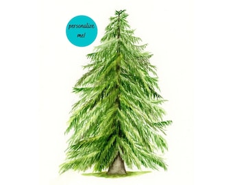 Pennsylvania State Tree/Östlig Hemlock/anpassad present/konsttryck/bra present - årsdag, bröllop, mors dag/anpassningsbar