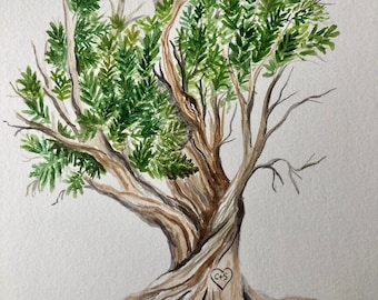 State Tree of Nevada - Bristlecone Pine, Original Art, custom, personalized gift, Wedding gift, anniversary present, birthday, housewarming