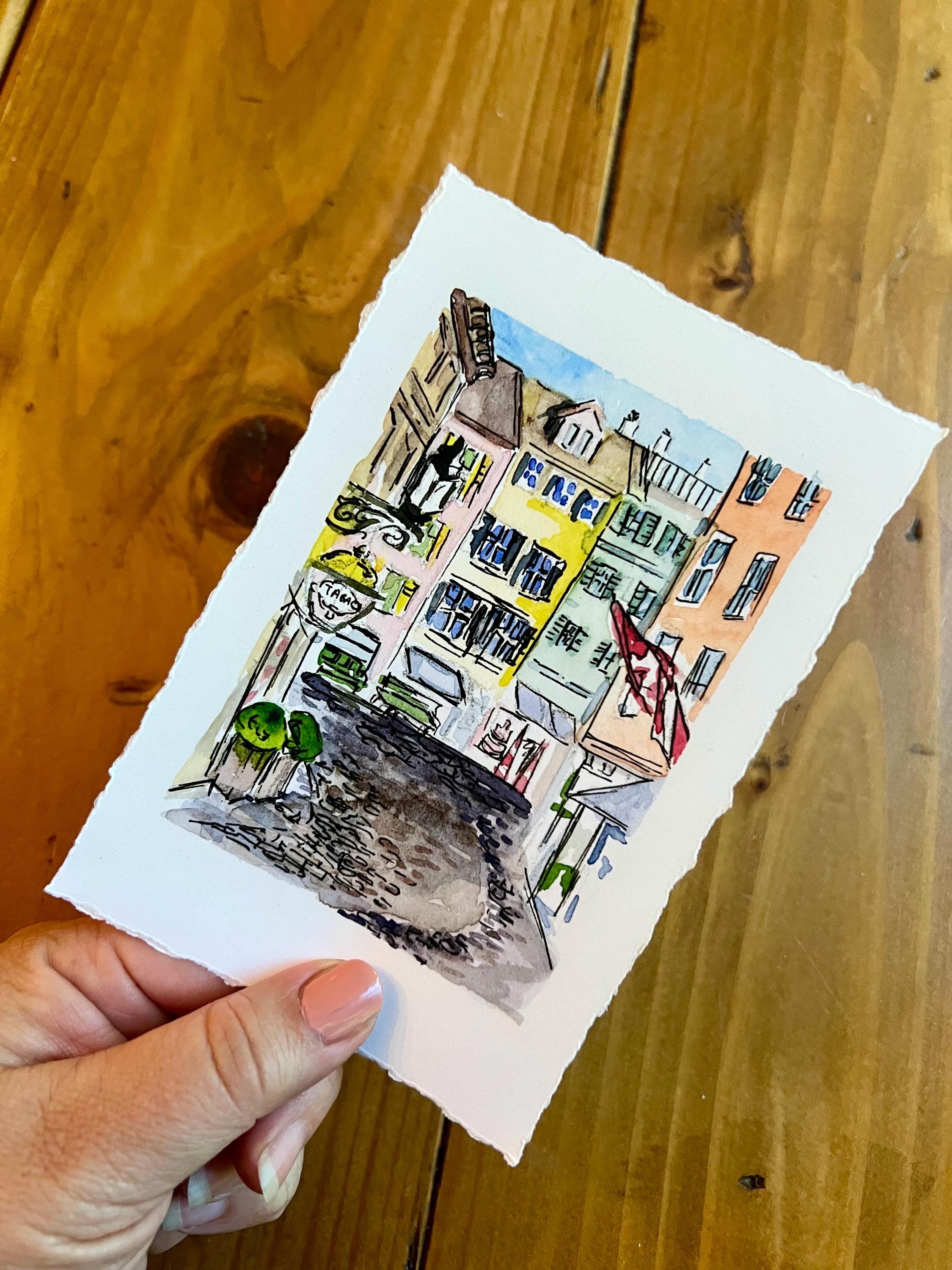Zurich, Switzerland,  fine art print - personalized, watercolor, Handmade souvenir, custom travel gift, unique Christmas gift