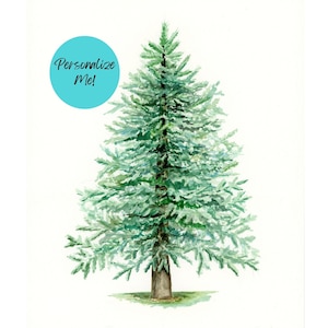 Colorado State tree/ blue spruce /custom gift/ fine art print/ great gift-anniversary, Christmas, wedding, housewarming/personalizable