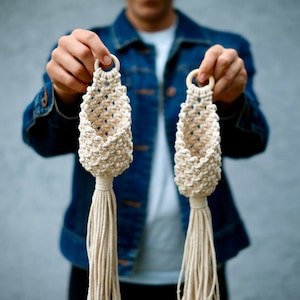 Handmade Macrame Plant Holder: Knotted Air Plant Pod