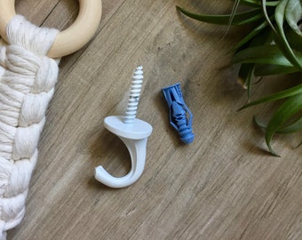 Ceiling/ Wall Hook and Anchor for Hanging Plants, Versatile and Strong