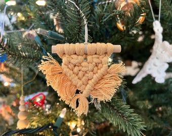 Bulk Macrame Ornaments: Colorful Cotton Cord & Cinnamon Stick